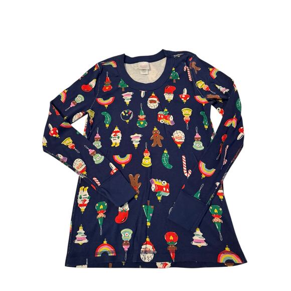 Hanna Andersson Women’s Organic Cotton Pajama Set Small Christmas Ornament Print - Picture 3 of 7